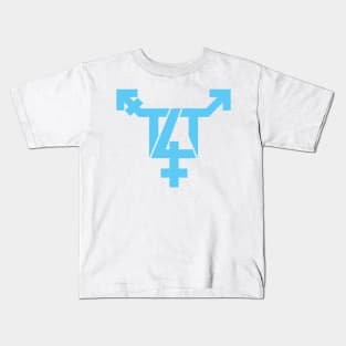 T4T  Symbol - Trans Love - Blue Kids T-Shirt